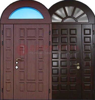 Стальная арочная дверь ДА-8 для административного здания в Рязани