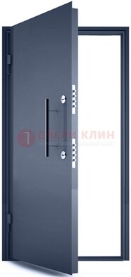 Черная металлическая бронированная дверь ДБ-1 в Рязани