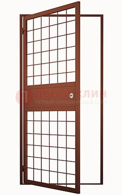 Коричневая металлическая бронированная дверь ДБ-6 в Рязани
