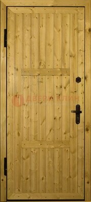 Светлая металлическая дверь с евровагонкой ДЕ-2 в Рязани