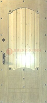 Белая железная дверь с евровагонкой ДЕ-9 в Рязани