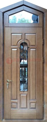 Железная дверь Винорит с фрамугой для частного дома ДФГ-34 в Рязани