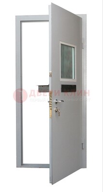 Белая металлическая дверь в кассу ДКС-1 в Рязани