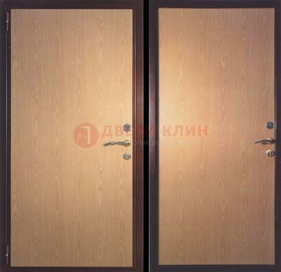 Коричневая металлическая дверь с ламинатом ДЛ-17 в Рязани
