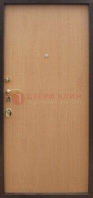 Коричневая стальная дверь с ламинатом ДЛ-1 в Рязани
