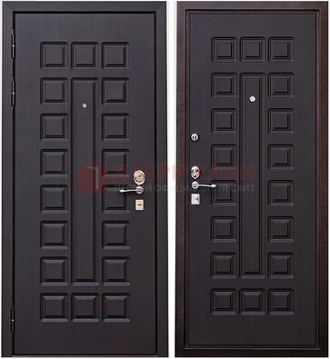 Крепкая металлическая дверь с МДФ ДМ-118 в Рязани