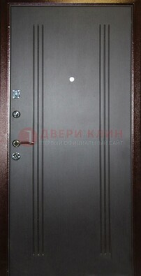 Черная железная дверь с МДФ ДМ-180 в Рязани