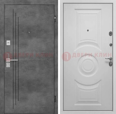Металлическая коричневая дверь с МДФ Махагон внутри ДМ-287 в Рязани