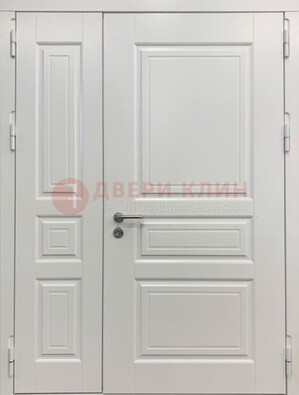 Полуторная светлая металлическая дверь с МДФ ДМ-336 в Рязани