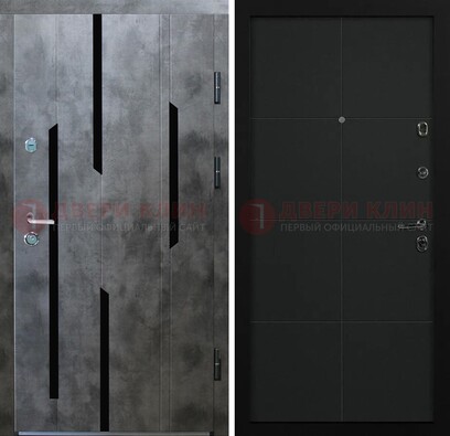 Стальная дверь с МДФ в темном цвете ДМ-415 в Рязани