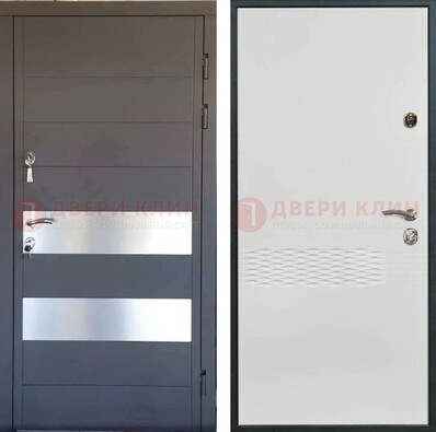 Металлическая дверь МДФ темная и светлая ДМ-420 в Рязани