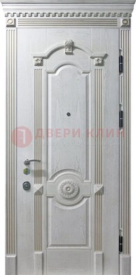Белая дверь с МДФ ДМ-525 в Рязани