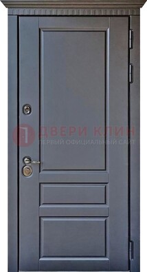 Тёмная входная дверь для коттеджа с МДФ ДМ-528 в Рязани