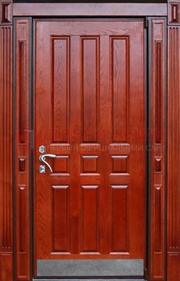 Красная входная дверь для улицы с МДФ ДМ-532 в Рязани