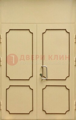 Светлая двухстворчатая дверь для загородного дома с МДФ ДМ-534 в Рязани
