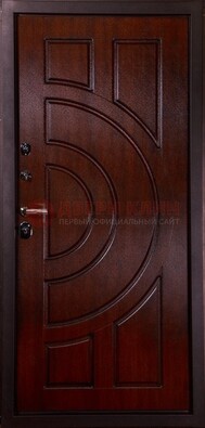 Темная стальная дверь с МДФ ДМ-58 в Рязани