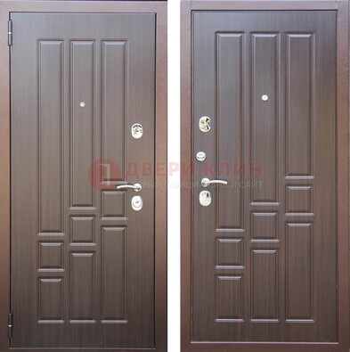 Теплая металлическая дверь с МДФ с двух сторон ДМ-80 в Рязани