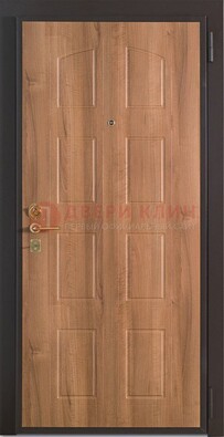 Железная дверь с МДФ с рисунком ДМ-91 в дом из бревна в Рязани