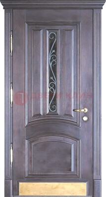 Сиреневая входная дверь с массивом дуба ДМД-17 в Рязани
