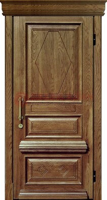 Стальная дверь с массивом дуба с филенкой ДМД-57 в Рязани