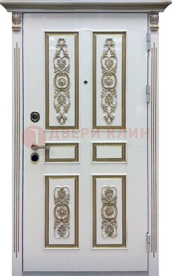 Входная дверь с массивом дуба в белом цвете ДМД-62 в Рязани