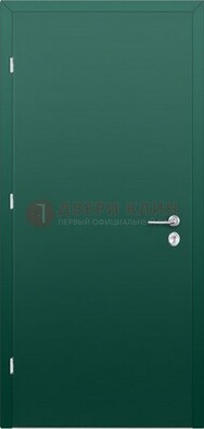 Зеленая стальная дверь с нитроэмалью ДН-6 в Рязани