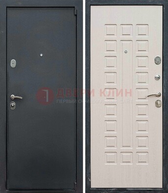 Черная металлическая дверь с порошковым покрытием ДП-101 в Рязани
