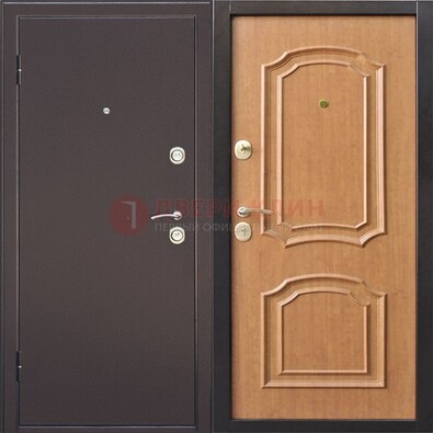 Темная железная дверь с порошковым покрытием ДП-10 в Рязани