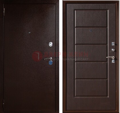 Темная входная дверь с порошковым окрасом ДП-113 в Рязани