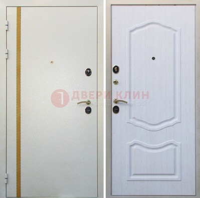 Белая входная дверь с порошковым напылением ДП-136 в Рязани