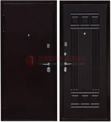 Темная стальная дверь с порошковым напылением ДП-140 в Рязани