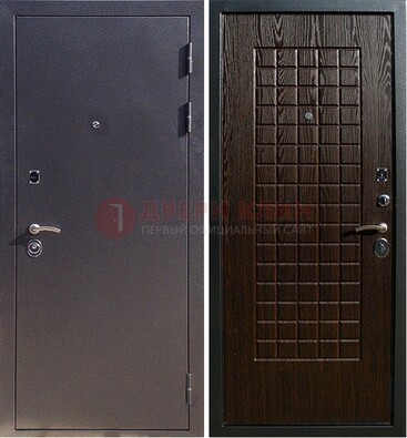 Серая металлическая дверь с порошковым напылением ДП-153 в Рязани