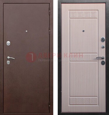 Коричневая входная дверь с порошковым покрытием ДП-170 в Рязани