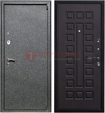 Черная стальная дверь с порошковым покрытием ДП-196 в Туле
