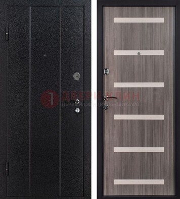 Черная стальная дверь с порошковым окрасом ДП-199 в Рязани