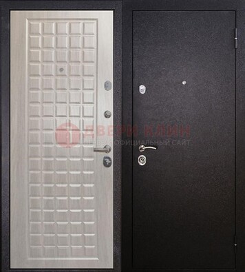 Черная входная дверь с порошковым покрытием ДП-206 в Рязани