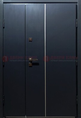 Темная металлическая дверь с порошковым покрытием ДП-220 в Рязани