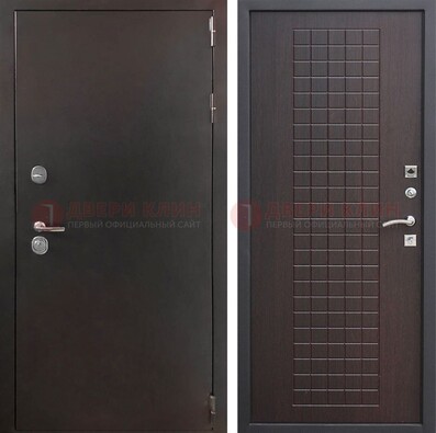 Черная железная дверь с порошковым покрытием ДП-222 в Рязани