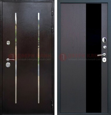 Стальная дверь с порошковым напылением с МДФ и стеклом ДП-230 в Рязани