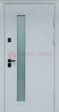 Светлая железная дверь с порошковым напылением ДП-303 в Рязани