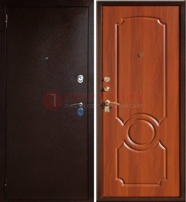 Темная железная дверь с порошковым напылением ДП-46 в Рязани