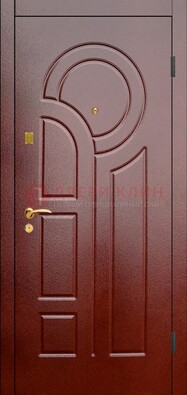 Красная металлическая дверь с порошковым окрасом ДП-57 в Рязани