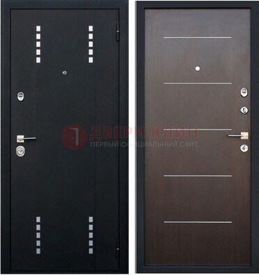 Черная металлическая дверь с порошковым окрасом ДП-62 в Рязани