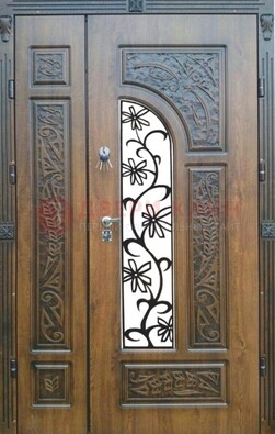 Морозостойкая металлическая парадная дверь ДПР-12 в Рязани
