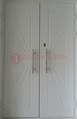 Парадная двухстворчатая дверь с фрезерованным МДФ ДПР-14 в Шатуре