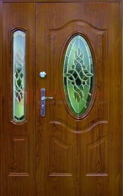 Парадная дверь со стеклянными вставками ДПР-73 для дома в Дмитрове