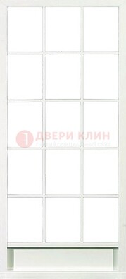 Железная решетчатая дверь в белом цвете ДР-10 в Рязани