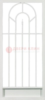 Стальная решетчатая дверь в белом цвете с пикой ДР-11 в Рязани