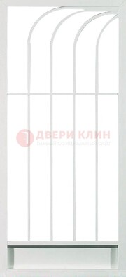 Белая металлическая решетчатая дверь ДР-17 в Рязани
