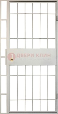 Железная решетчатая дверь в белом цвете ДР-19 в Рязани